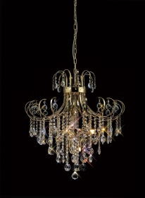 IL32056  Rosina Crystal Chandelier 7 Light French Gold
